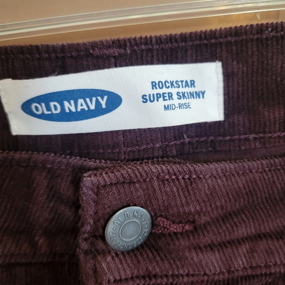 Old Navy Brown Rockstar super skinny mid-rise corduroy pants 20 - Picture 2 of 6